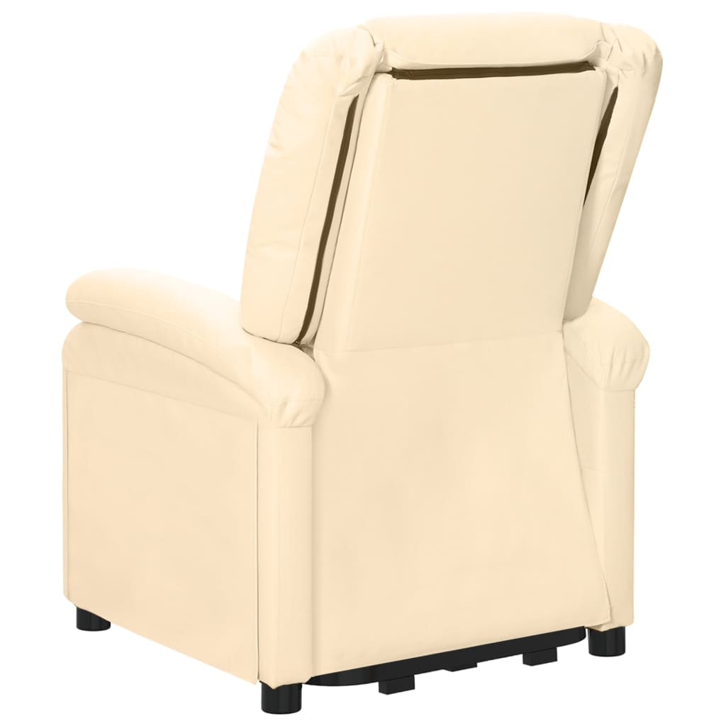 Relaxsessel mit Aufstehhilfe Creme Kunstleder