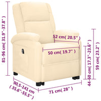 Thumbnail for Relaxsessel mit Aufstehhilfe Creme Kunstleder
