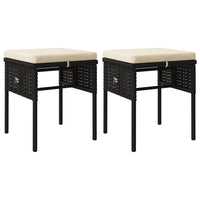 Thumbnail for 6-tlg. Garten-Lounge-Set mit Kissen Schwarz Poly Rattan