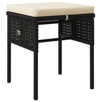 Thumbnail for 6-tlg. Garten-Lounge-Set mit Kissen Schwarz Poly Rattan