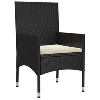 Thumbnail for 6-tlg. Garten-Lounge-Set mit Kissen Schwarz Poly Rattan