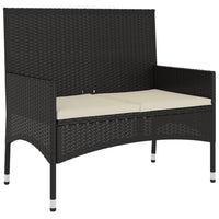 Thumbnail for 6-tlg. Garten-Lounge-Set mit Kissen Schwarz Poly Rattan