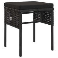 Thumbnail for 6-tlg. Garten-Lounge-Set mit Kissen Schwarz Poly Rattan