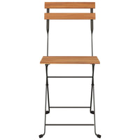 Thumbnail for Bistrostühle 6 Stk. Klappbar Massivholz Teak und Stahl