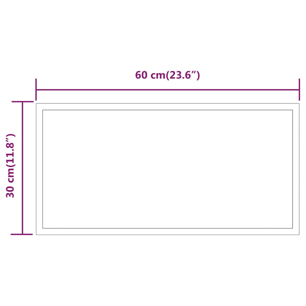 LED-Badspiegel 30x60 cm