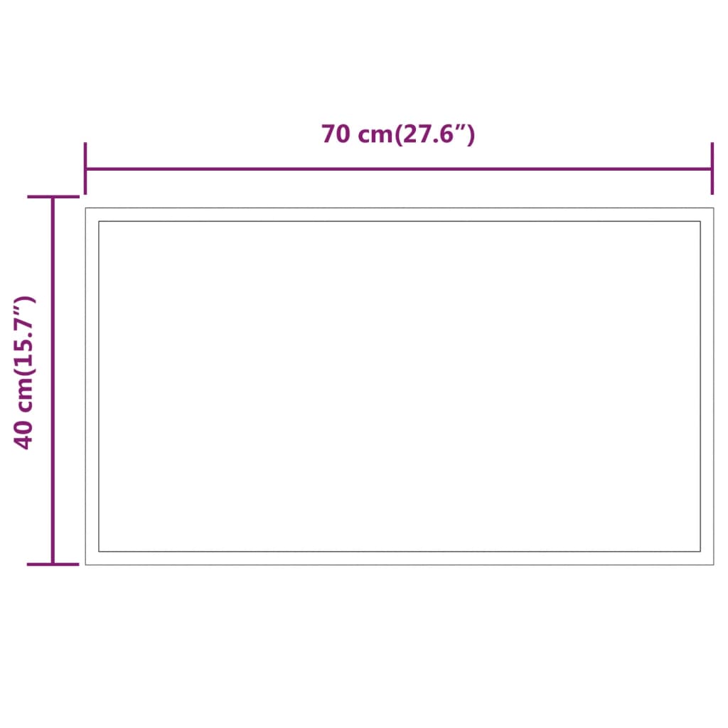 LED-Badspiegel 40x70 cm
