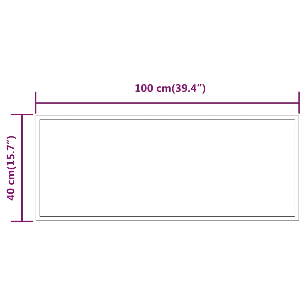LED-Badspiegel 40x100 cm