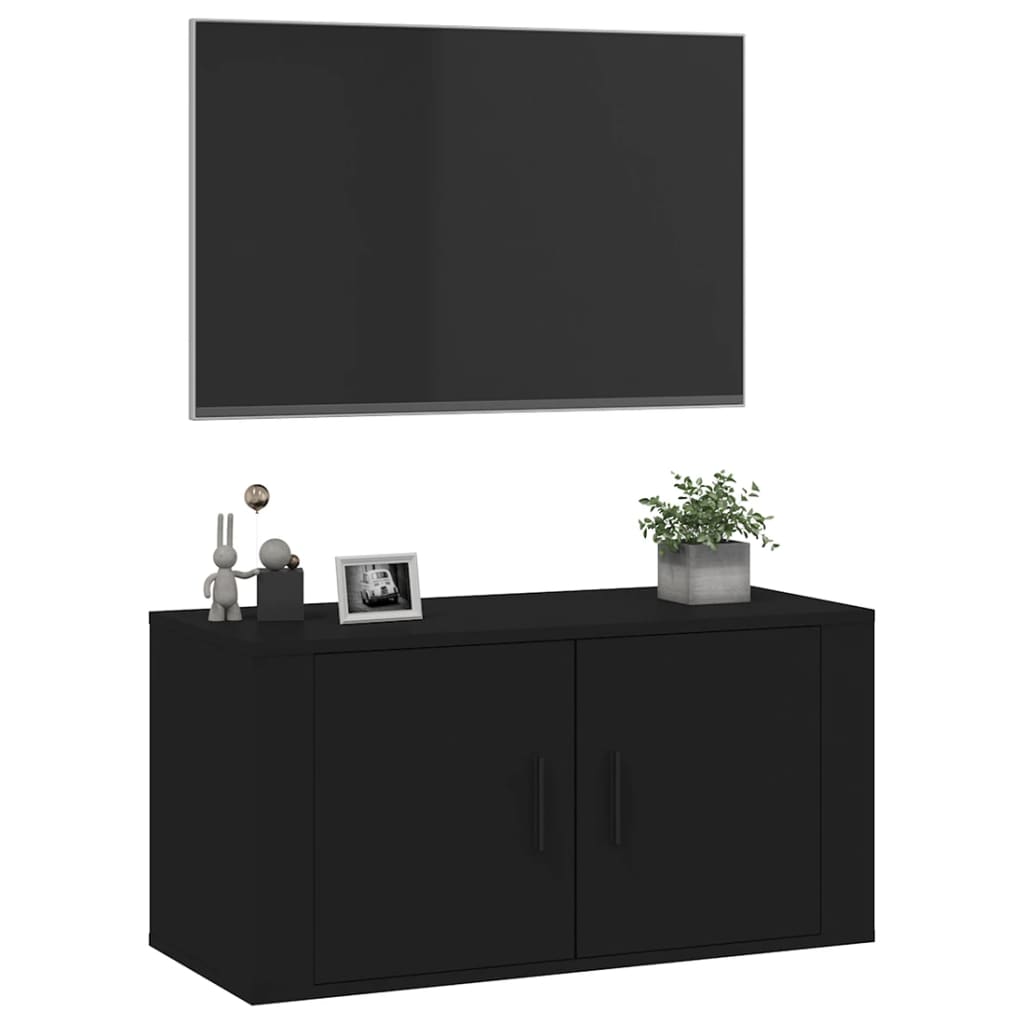 TV-Wandschrank Schwarz 80x34,5x40 cm