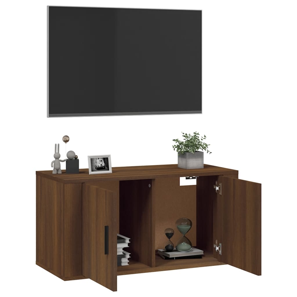 TV-Wandschrank Braun Eichen-Optik 80x34,5x40 cm
