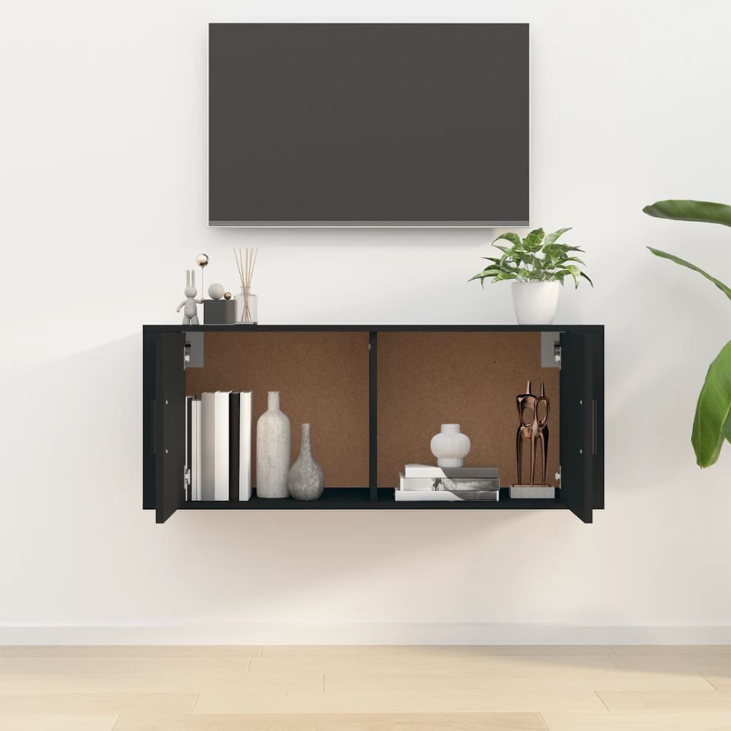 TV-Wandschrank Schwarz 100x34,5x40 cm
