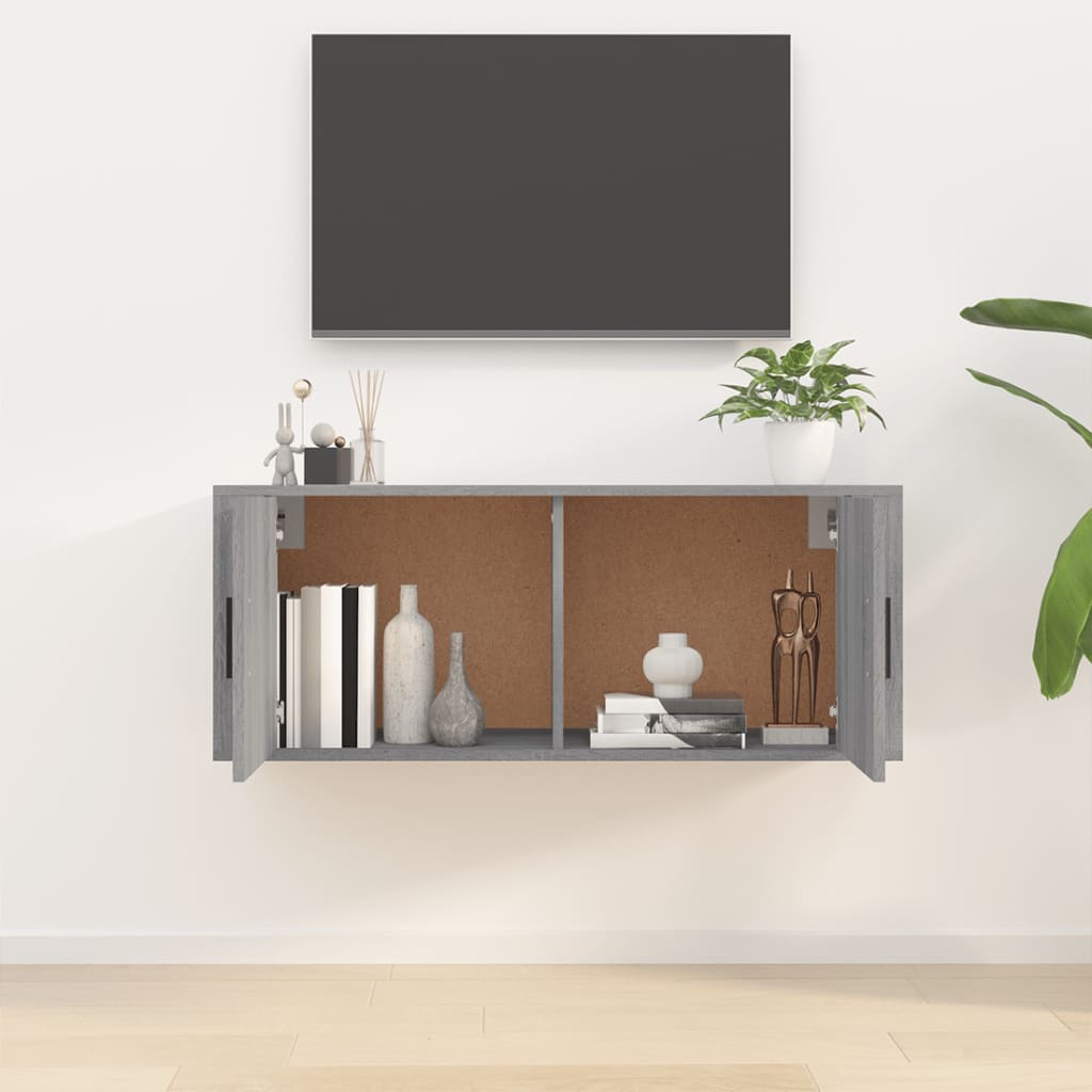 TV-Wandschrank Grau Sonoma 100x34,5x40 cm