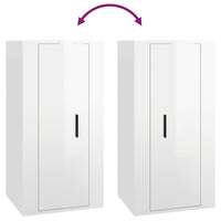 Thumbnail for TV-Wandschrank Hochglanz-Weiß 40x34,5x80 cm