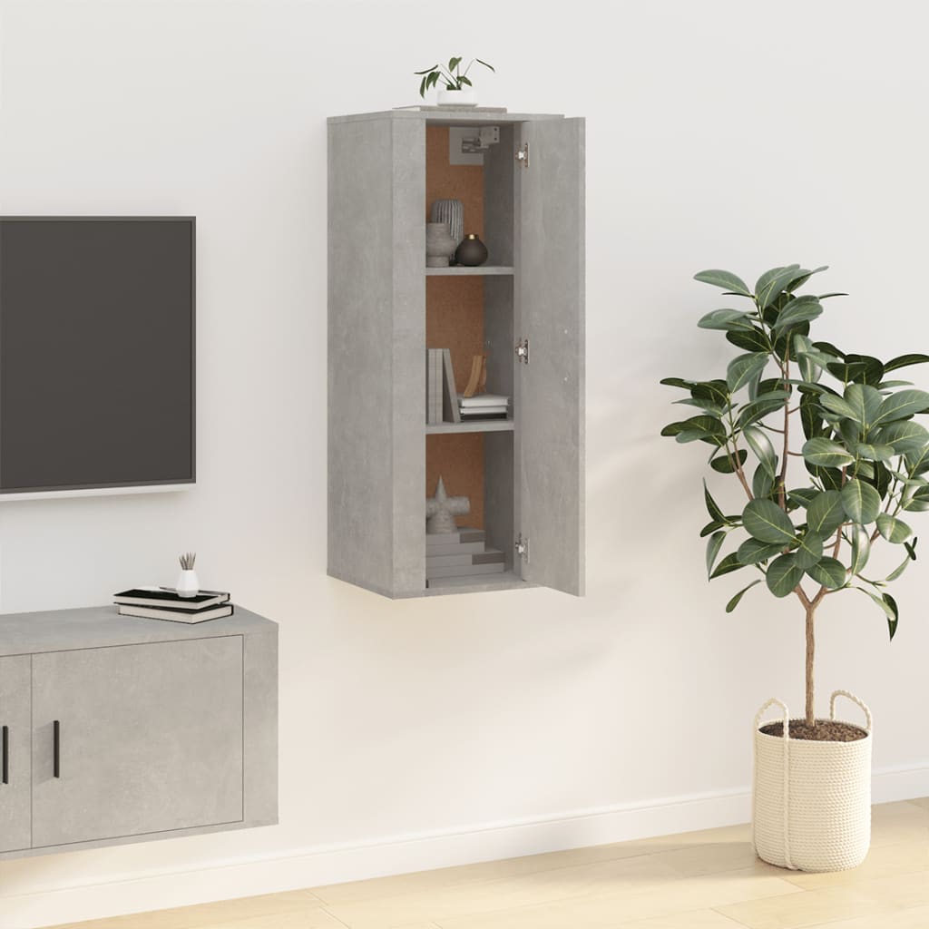 TV-Wandschrank Betongrau 40x34,5x100 cm
