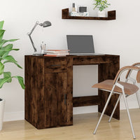 Thumbnail for Schreibtisch Räuchereiche 100x49x75 cm Holzwerkstoff