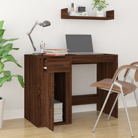 Thumbnail for Schreibtisch Braun Eichen-Optik 100x49x75 cm Holzwerkstoff