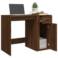Thumbnail for Schreibtisch Braun Eichen-Optik 100x49x75 cm Holzwerkstoff