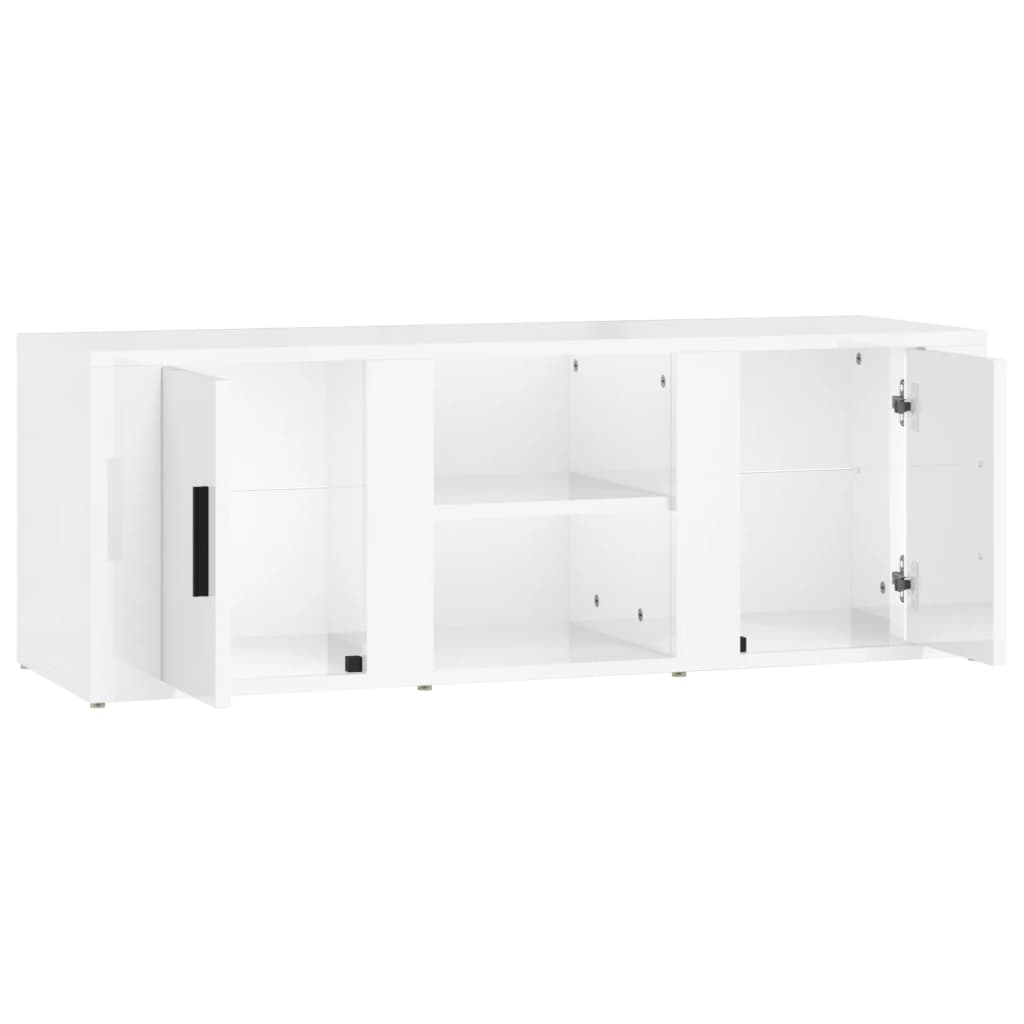 TV-Schrank Hochglanz-Weiß 100x31,5x35 cm Holzwerkstoff