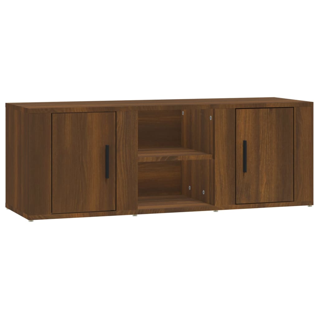 TV-Schrank Braun Eichen-Optik 100x31,5x35 cm Holzwerkstoff