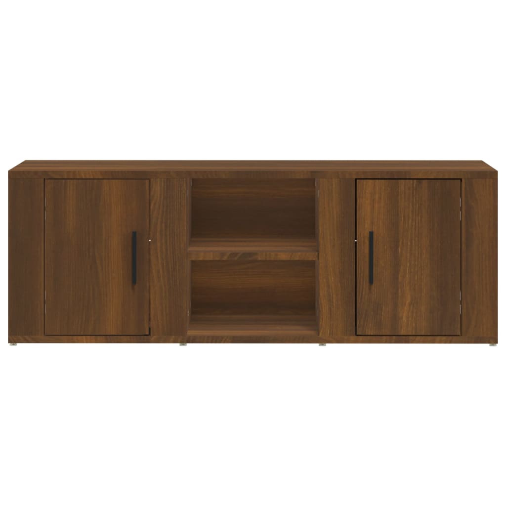 TV-Schrank Braun Eichen-Optik 100x31,5x35 cm Holzwerkstoff