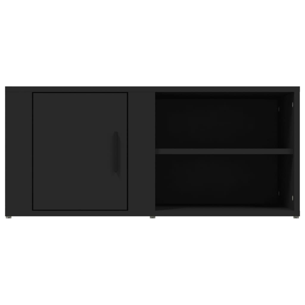 TV-Schrank Schwarz 80x31,5x36 cm Holzwerkstoff