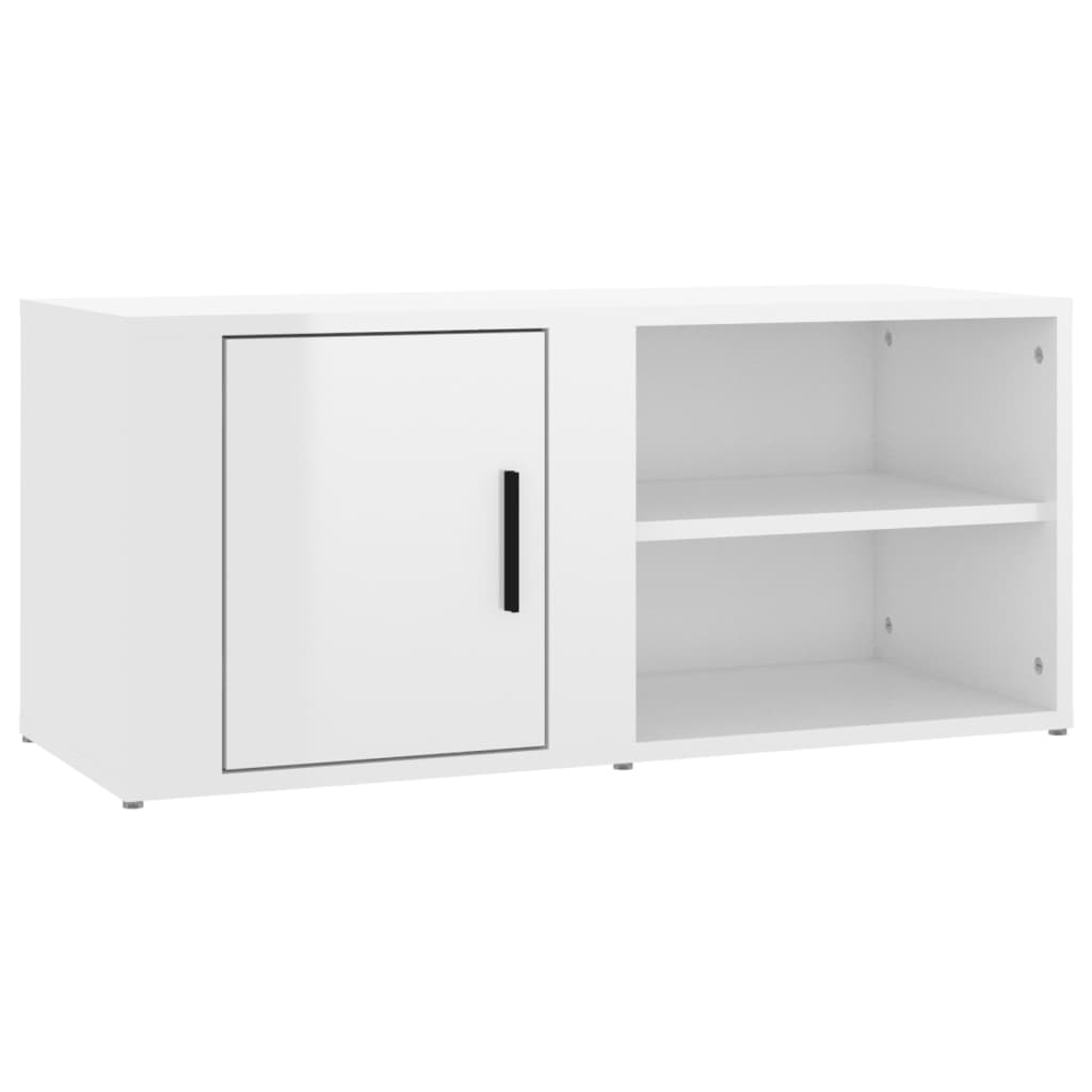 TV-Schrank Hochglanz-Weiß 80x31,5x36 cm Holzwerkstoff