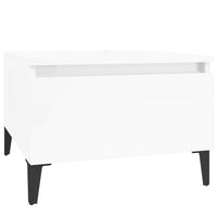 Thumbnail for Beistelltische 2 Stk. Hochglanz-Weiß 50x46x35 cm Holzwerkstoff