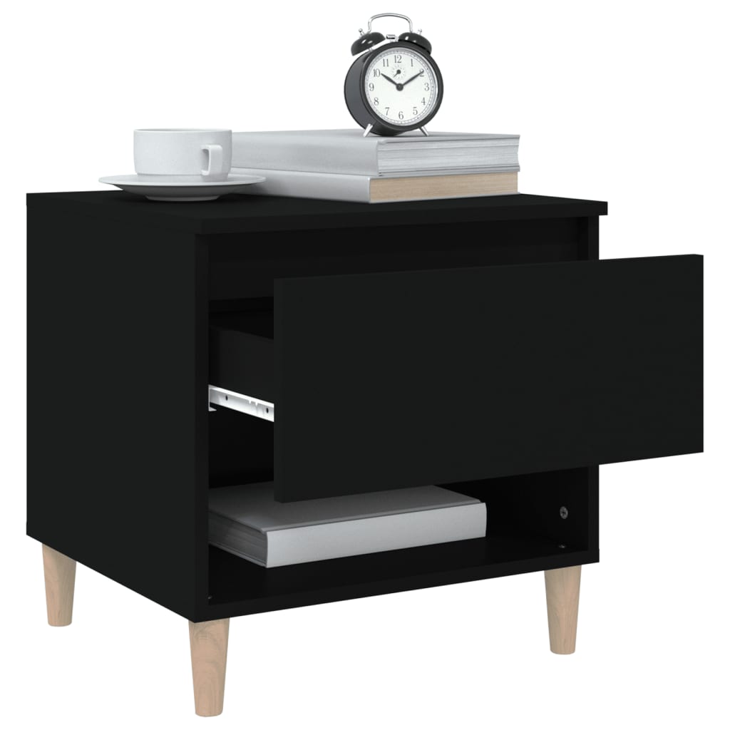 Nachttisch Schwarz 50x46x50 Holzwerkstoff
