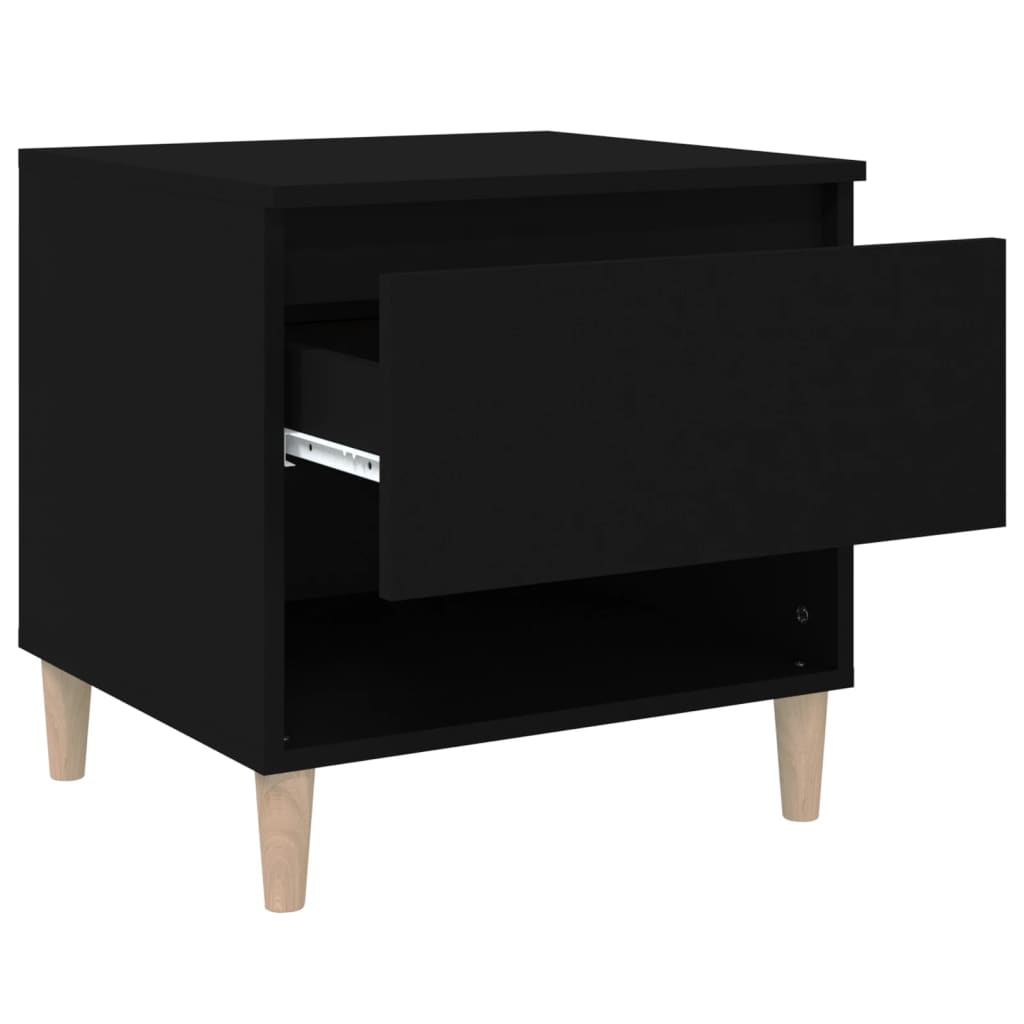 Nachttisch Schwarz 50x46x50 Holzwerkstoff