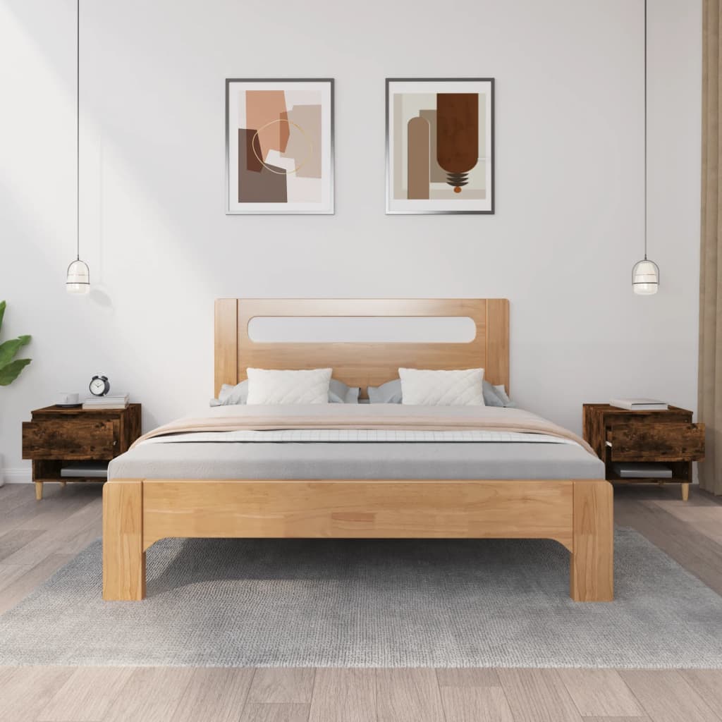Nachttische 2 Stk. Räuchereiche 50x46x50 Holzwerkstoff