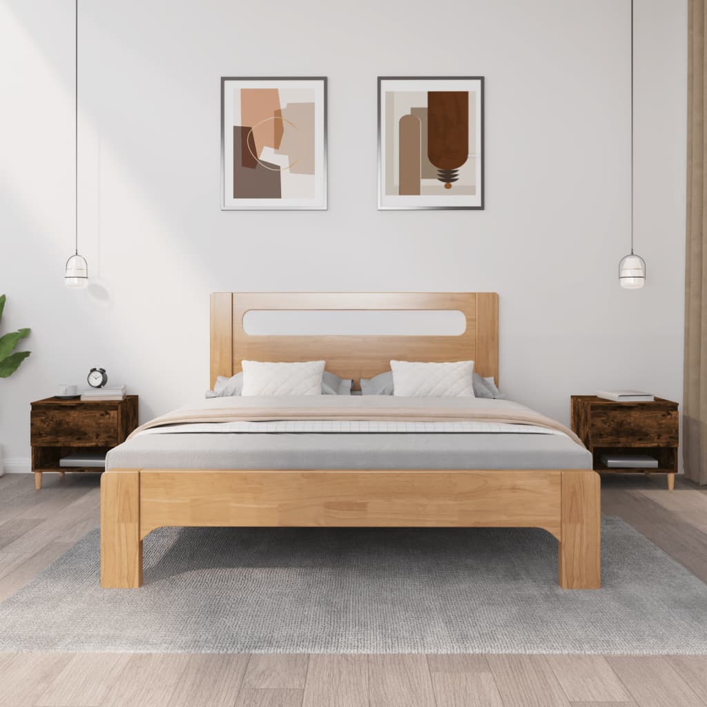 Nachttische 2 Stk. Räuchereiche 50x46x50 Holzwerkstoff
