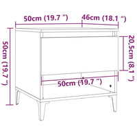 Thumbnail for Beistelltische 2 Stk. Weiß 50x46x50 cm Holzwerkstoff