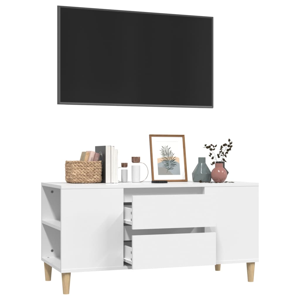 TV-Schrank Weiß 102x44,5x50 cm Holzwerkstoff