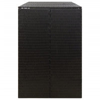 Thumbnail for Mülltonnenbox für 3 Tonnen Schwarz 207x80x117 cm Poly Rattan