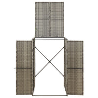 Thumbnail for Mülltonnenbox für 1 Tonne Grau 70x80x117 cm Poly Rattan