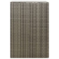 Thumbnail for Mülltonnenbox für 1 Tonne Grau 70x80x117 cm Poly Rattan