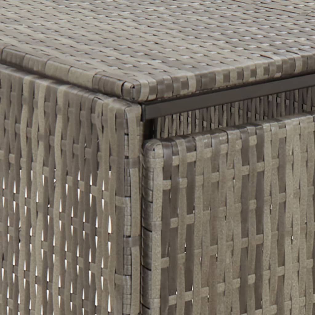 Mülltonnenbox für 2 Tonnen Grau 140x80x117 cm Poly Rattan