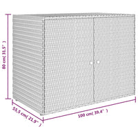 Thumbnail for Gartenschrank Grau 100x55,5x80 cm Poly Rattan