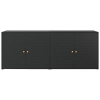 Thumbnail for Gartenschrank Schwarz 198x55,5x80 cm Poly Rattan