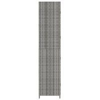 Thumbnail for Gartenschrank Grau 59x40x180 cm Poly Rattan