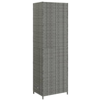 Thumbnail for Gartenschrank Grau 59x40x180 cm Poly Rattan