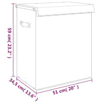Thumbnail for Faltbarer Wäschekorb Grau 51x34,5x59 cm Leinenimitat Stoff