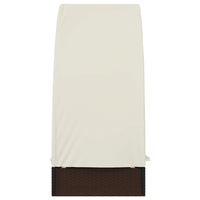 Thumbnail for Sonnenliege mit Runddach Braun 211x57x140 cm Poly Rattan