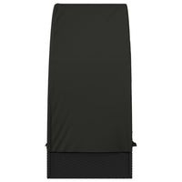 Thumbnail for Sonnenliege mit Runddach Schwarz 211x57x140 cm Poly Rattan