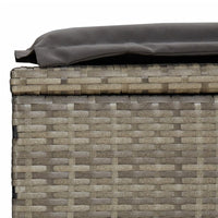 Thumbnail for Sonnenliegen 2 Stk. mit Runddach Grau 211x112x140cm Poly Rattan