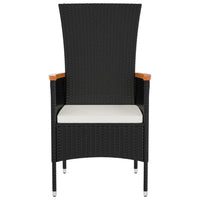 Thumbnail for Gartenstühle mit Kissen 4 Stk. Poly Rattan Schwarz