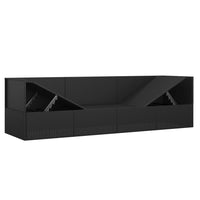 Thumbnail for Outdoor-Loungebett mit Kissen Schwarz Poly Rattan