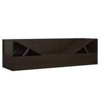 Thumbnail for Outdoor-Loungebett mit Kissen Braun Poly Rattan