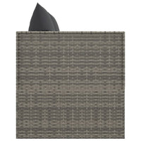 Thumbnail for Outdoor-Loungebett mit Kissen Grau Poly Rattan