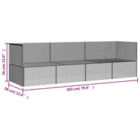 Thumbnail for Outdoor-Loungebett mit Kissen Schwarz Poly Rattan
