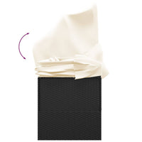 Thumbnail for Outdoor-Loungebett mit Dach und Kissen Schwarz Poly Rattan